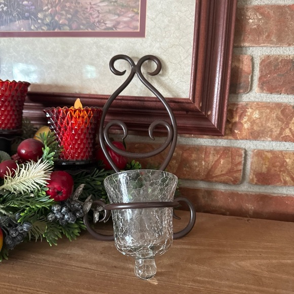 Vintage 1984 Elegant Brown Candle Sconce Holders - Picture 3 of 7